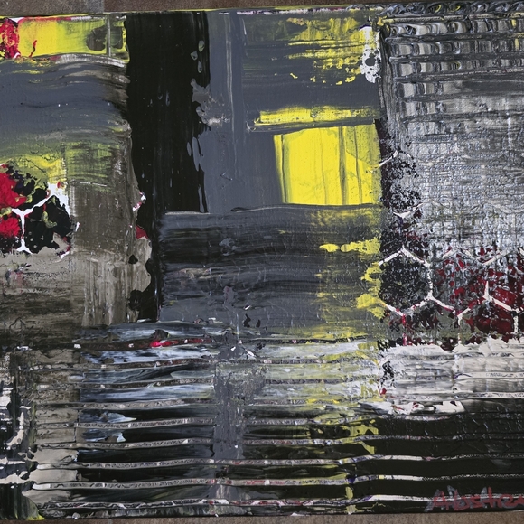 HANDCRAFTED Abstract Painting HANDPAINTED Wall Art Decor HANDMADE Artwork 15x30 - Picture 6 of 17